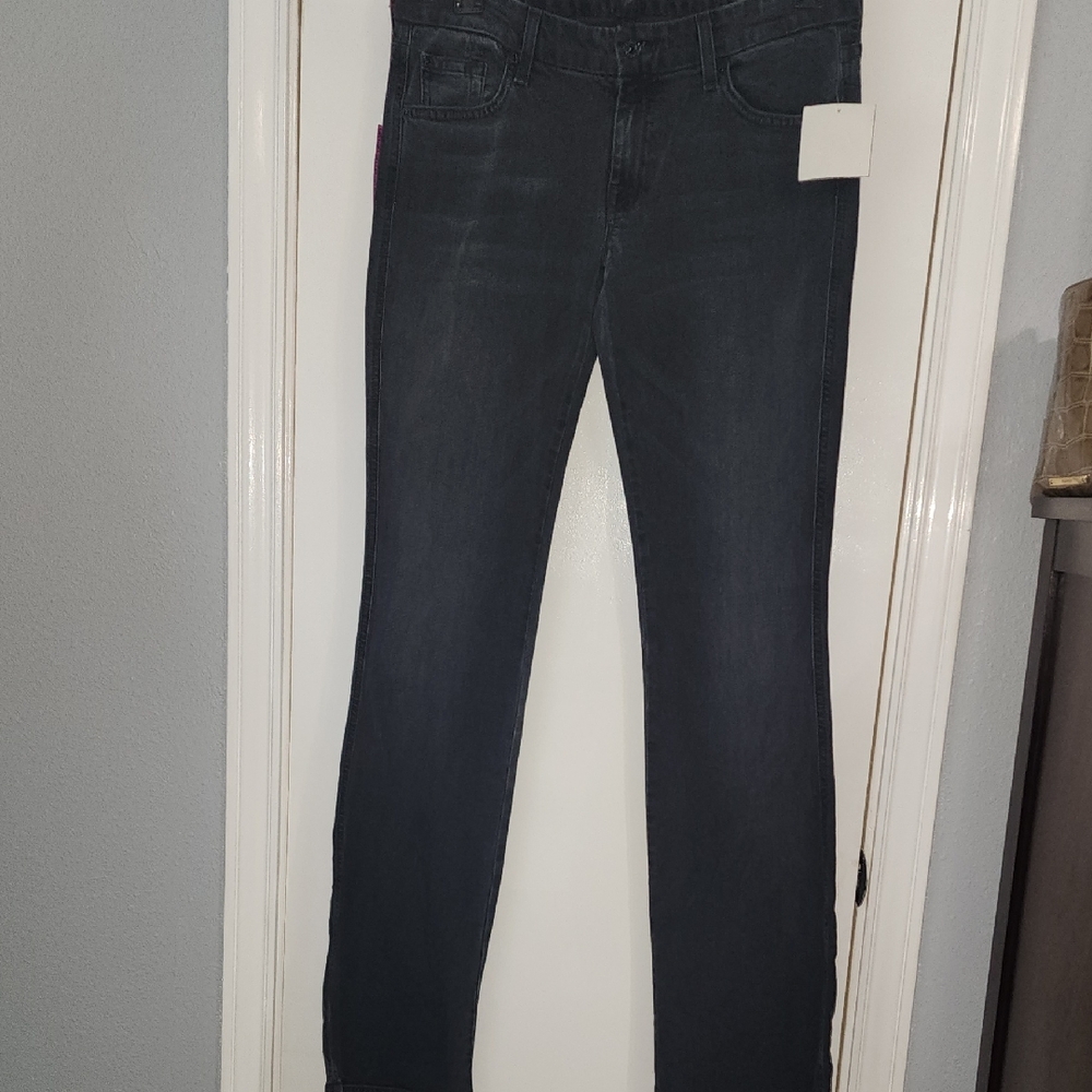 Nwt 7 For All Mankind Black Wash BootLeg Jeans Sz 30